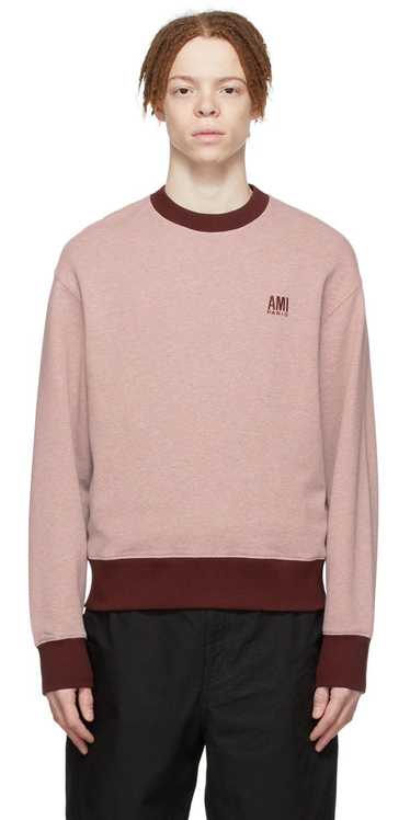 AMI × Designer × Luxury AMI Paris Pink Paris Sweat