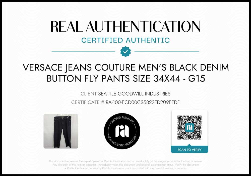 Versace Jeans Couture Men's Black Denim Button Fl… - image 6