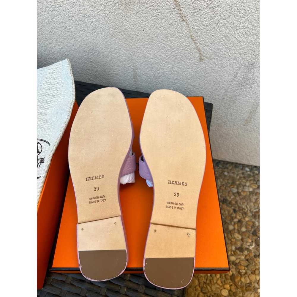 Hermès Oran leather mules - image 3