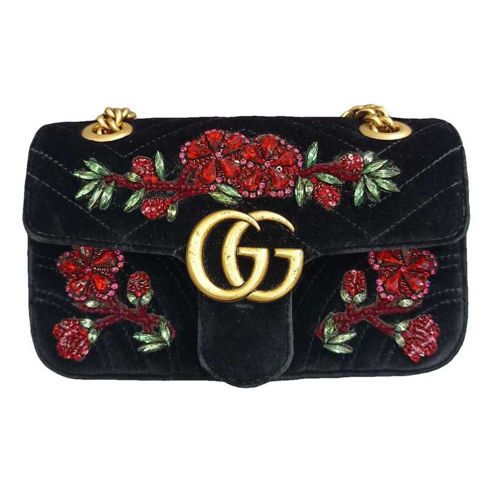 Gucci Gg Marmont Flap cashmere crossbody bag - image 1