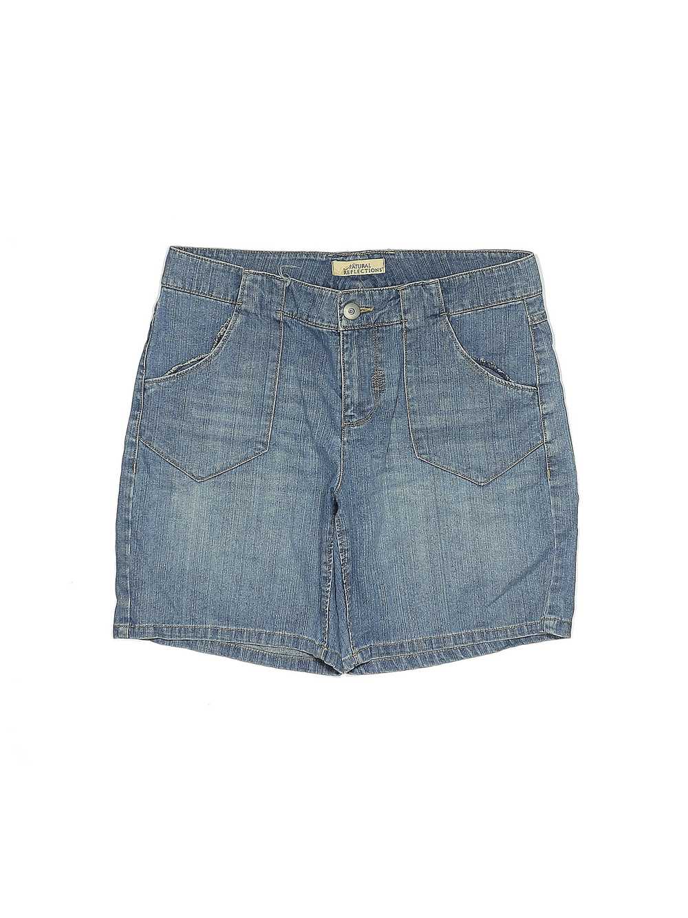 Natural Reflections Women Blue Denim Shorts 8 - image 1