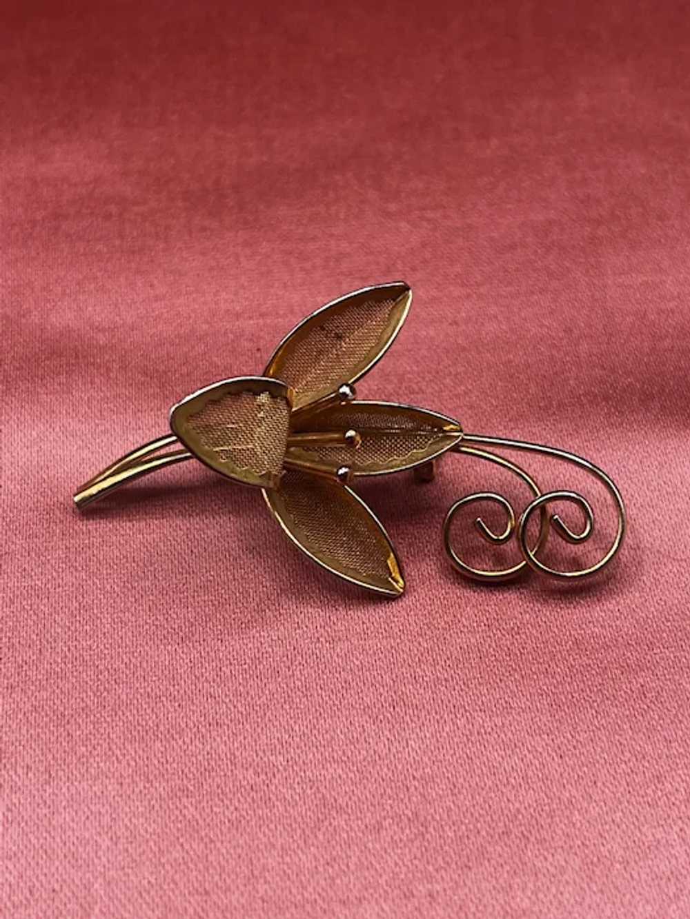 Beautiful blossom brooch with leafs  Autumn, Than… - image 2