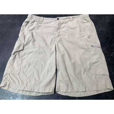 Vintage Columbia Nylon Khaki Beige Cargo Shorts 42