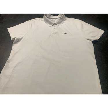 Nike Nike Golf Men White Polo Short Sleeve Cotton… - image 1