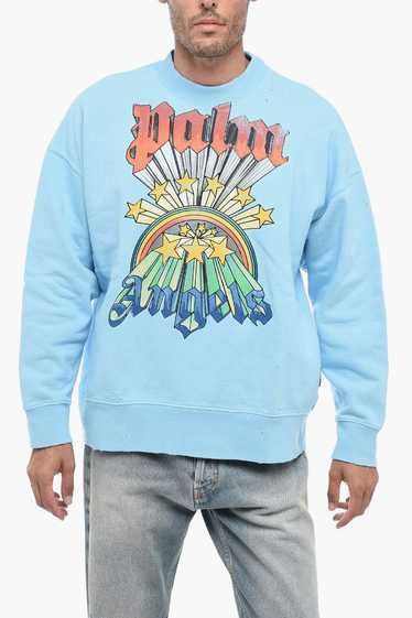 Palm Angels og1mm0924 Rainbow Crewneck Sweatshirt… - image 1