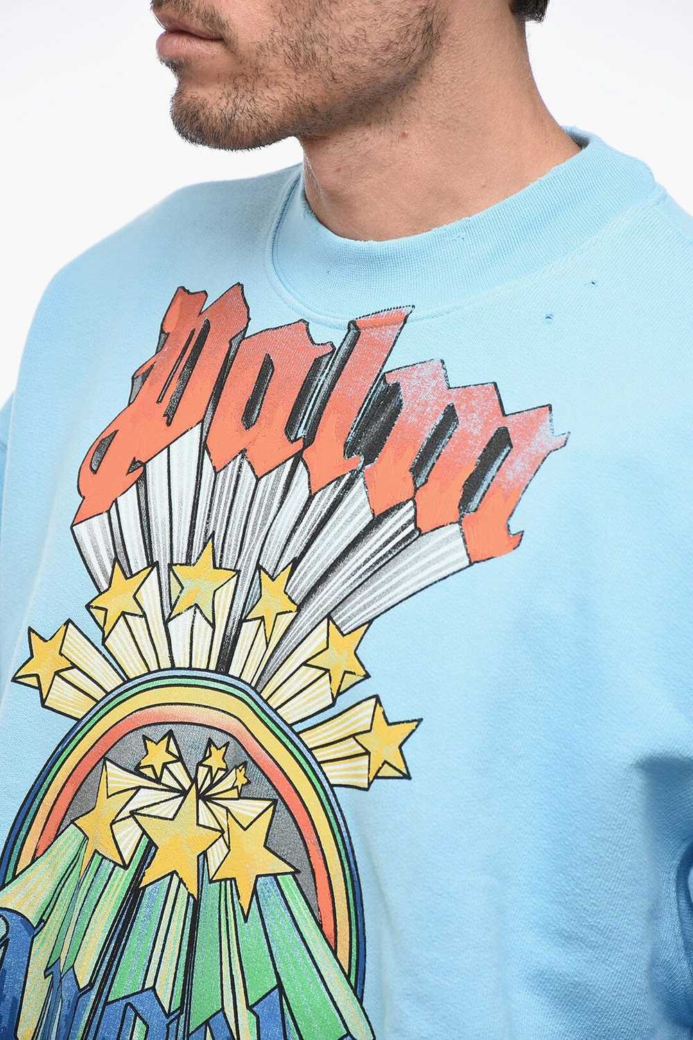 Palm Angels og1mm0924 Rainbow Crewneck Sweatshirt… - image 3