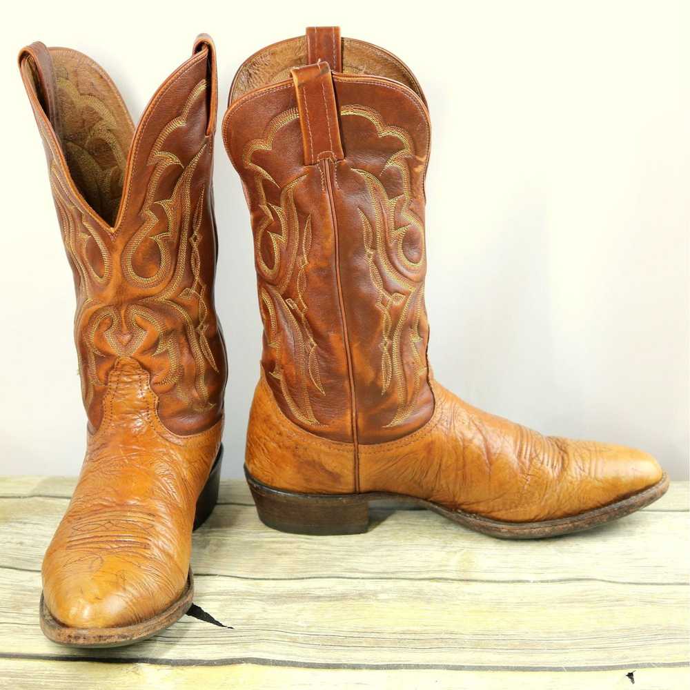 Nocona Nocona Cowboy Boots Brown Leather Mens 12 … - image 2