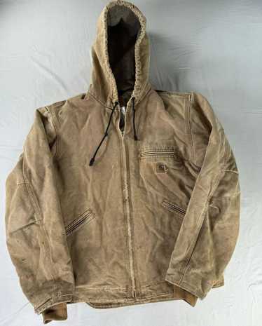 Carhartt × Vintage Distressed Sherpa-Lined Hooded 