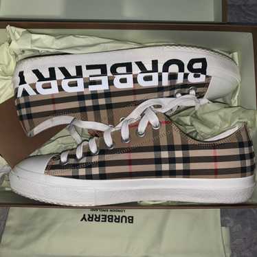 Burberry logo print vintage sneakers - image 1