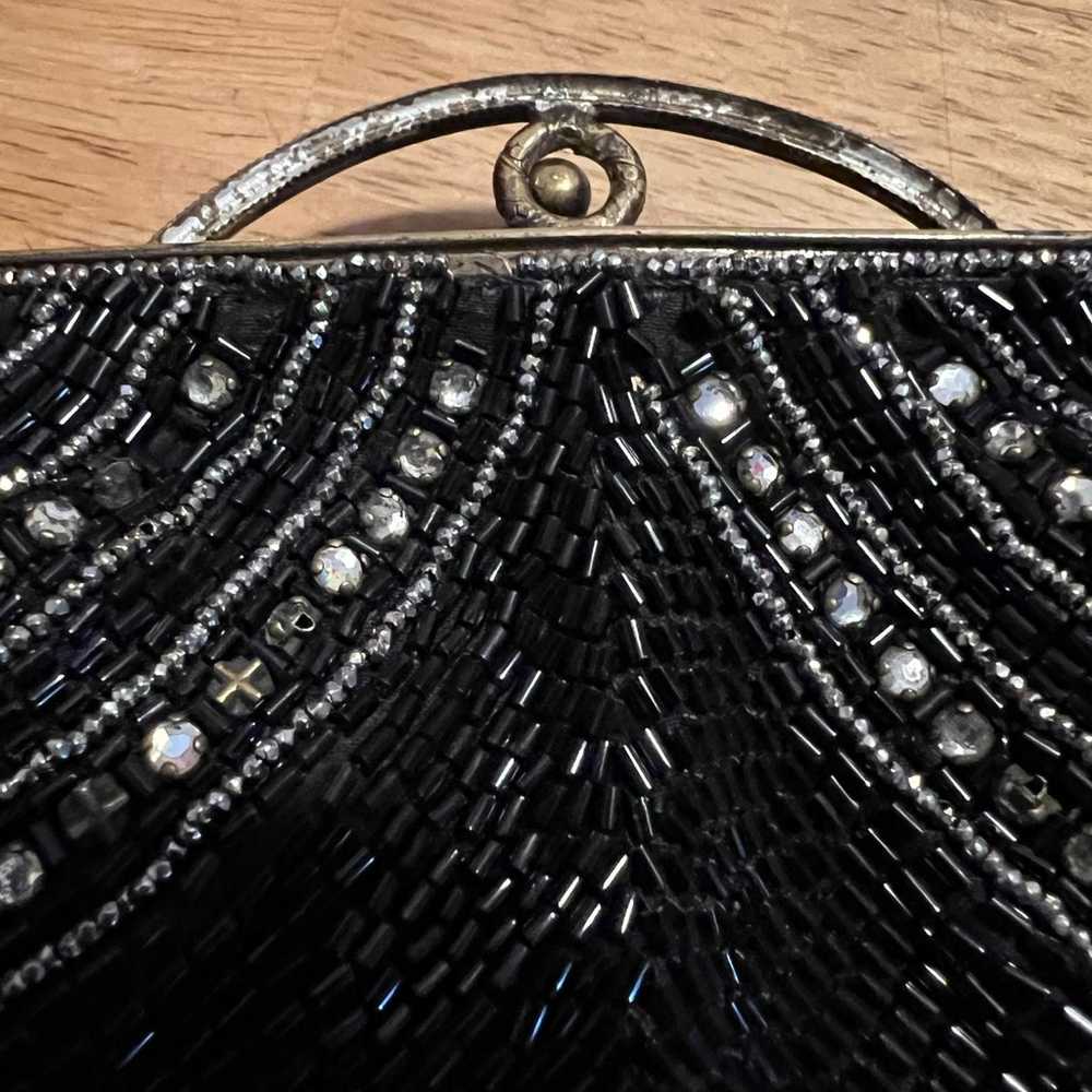 1930’s K&G CHARLET black seeded evening purse - image 2