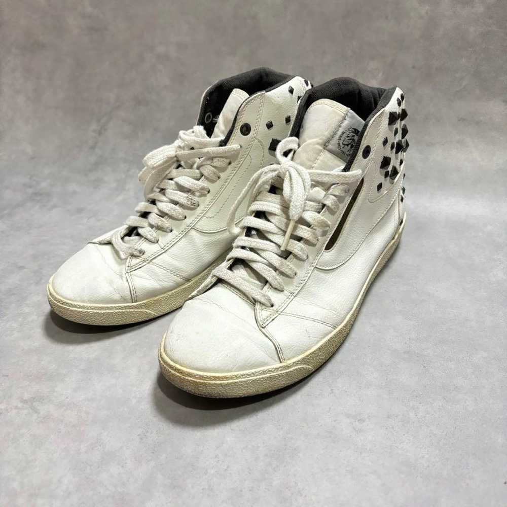 【Popular】Diesel Stud Leather Sneakers Brave Man Z… - image 1