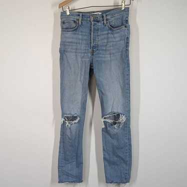 RE/DONE RE/DONE 90s High Rise Ankle Crop Distress… - image 1