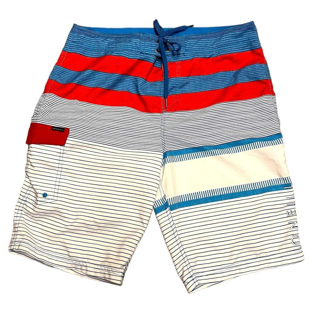 Oneill O'Neill Blue White Striped Mens Surf Swim … - image 1