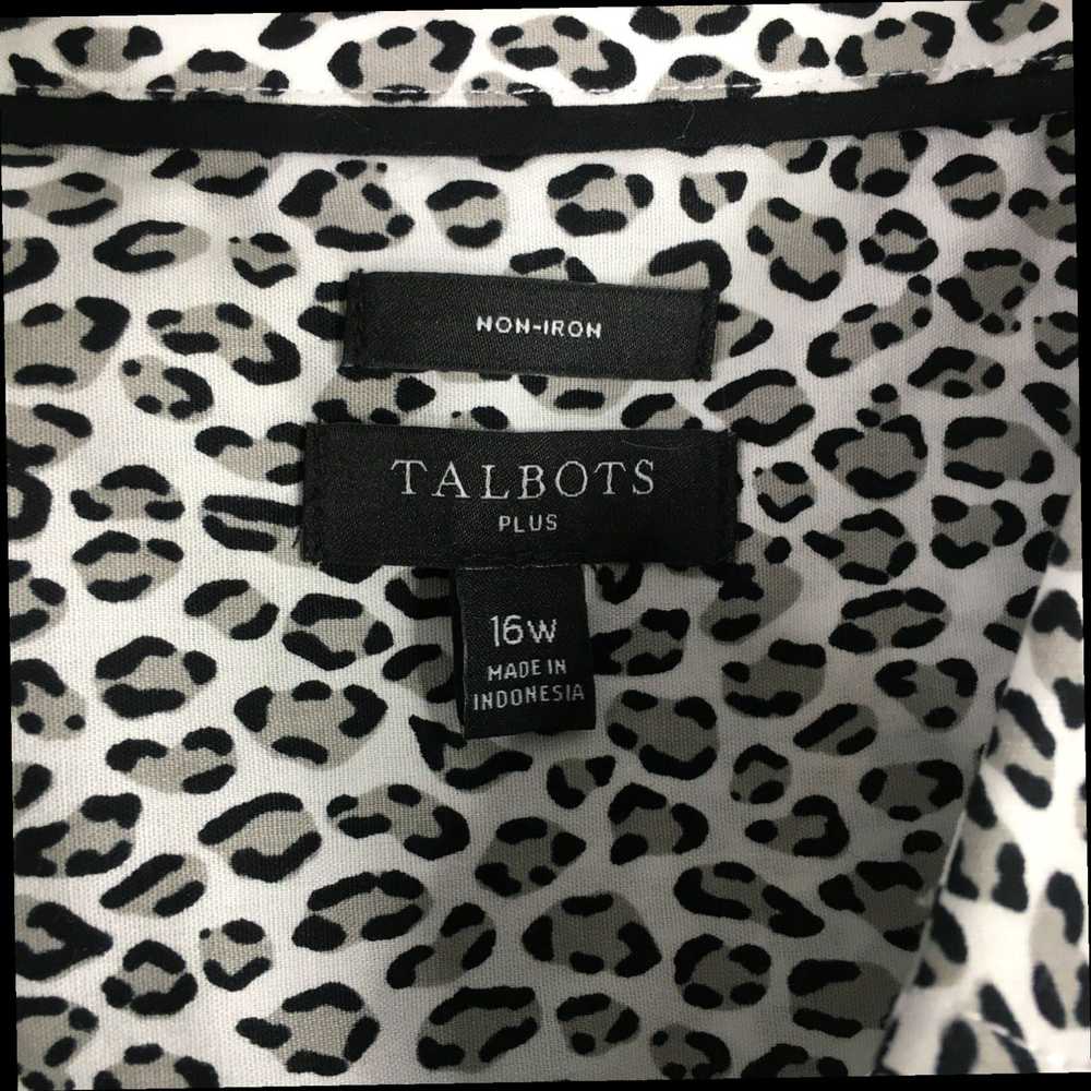 Talbots Mature Plus Size Ladies Non Iron Leopard … - image 4