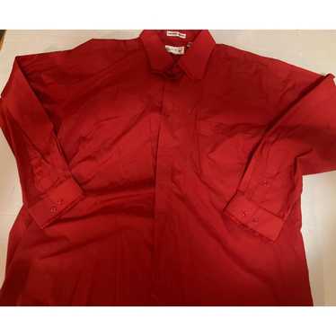 Karl Knox Long Sleeve Men's Red Dress Shirt Size … - image 1