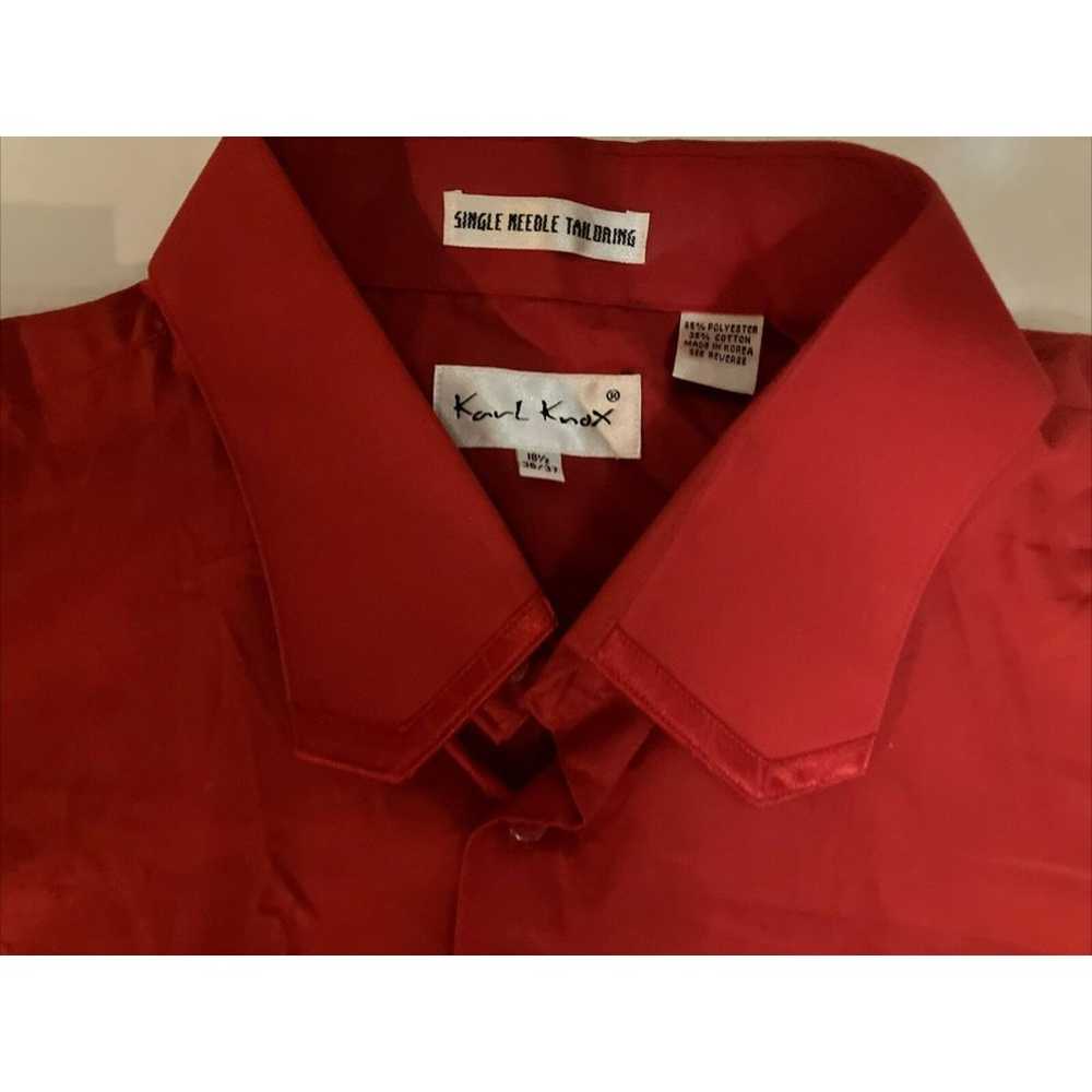 Karl Knox Long Sleeve Men's Red Dress Shirt Size … - image 2