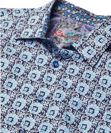 Robert Graham Blue Black Geo Floral - image 1