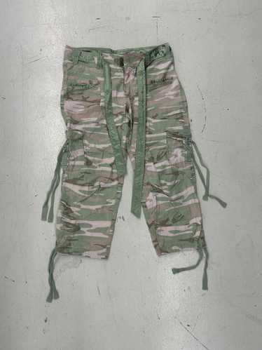 Designer Y2K Camouflage Cargo Pants with Belt