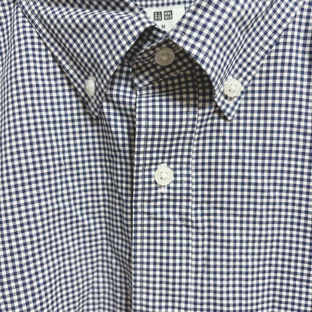 Uniqlo Gingham Check Long Sleeve Shirt [M] Navy M… - image 10