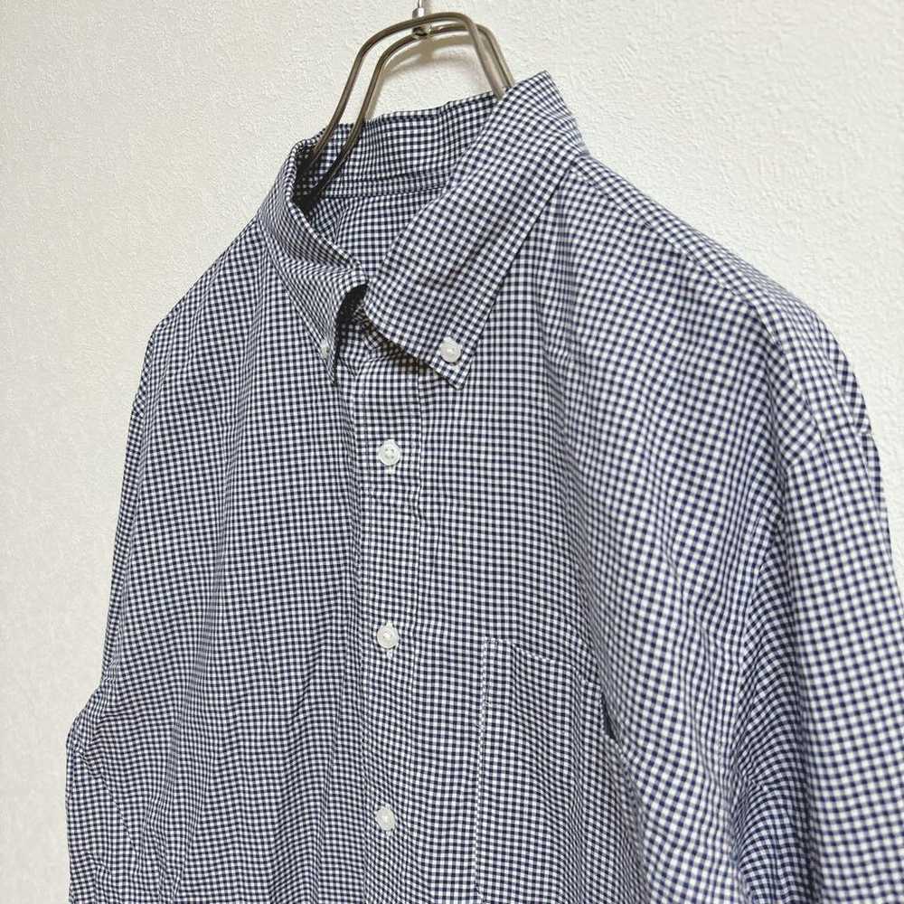 Uniqlo Gingham Check Long Sleeve Shirt [M] Navy M… - image 4