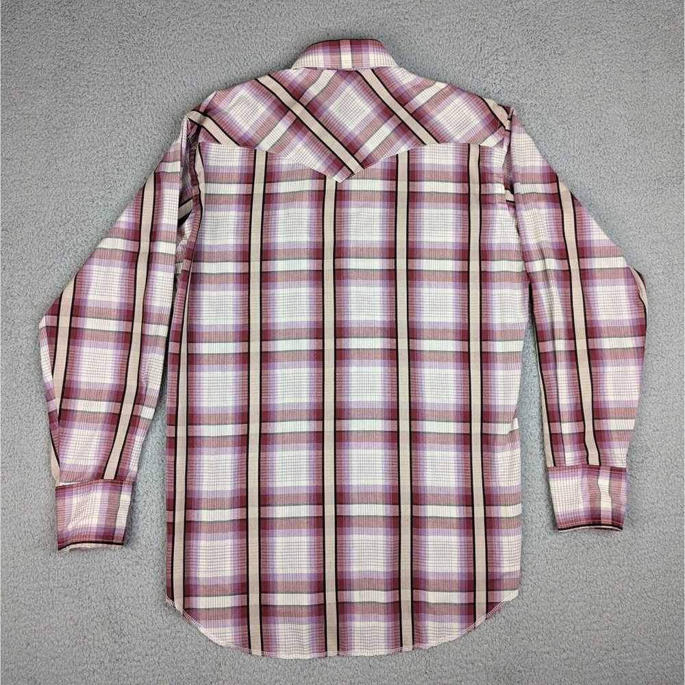 Vtg Wrangler Shirt Men's 15.5-33 Red Plaid X Long… - image 11