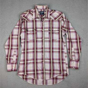 Vtg Wrangler Shirt Men's 15.5-33 Red Plaid X Long… - image 1