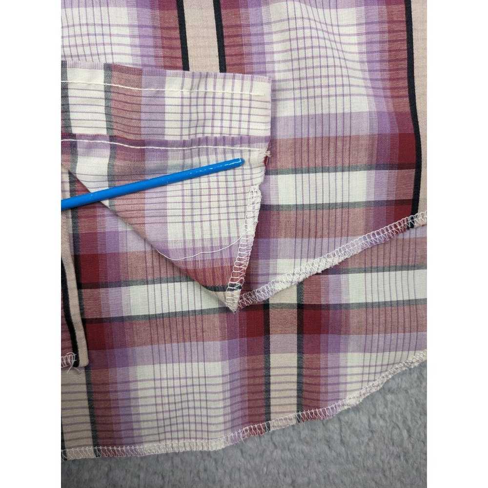 Vtg Wrangler Shirt Men's 15.5-33 Red Plaid X Long… - image 8