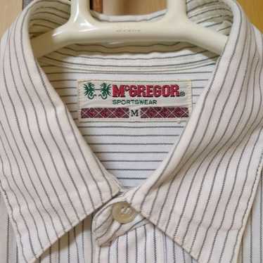 【Rare】90s McGREGOR Striped Long Sleeve Shirt Whit… - image 1