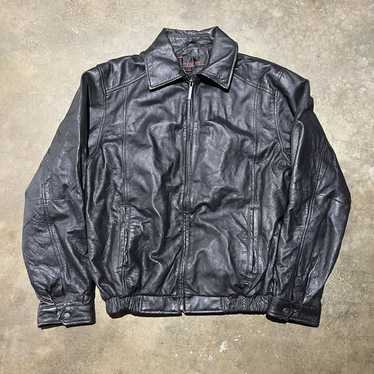 Leather × Leather Jacket × Vintage Vintage 90s Ph… - image 1