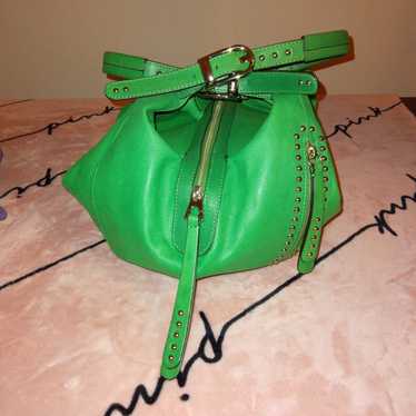 B. Makowsky Green Leather Hobo Bag