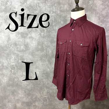 【Banana Republic】Shirt Y Shirt Long sleeve Wine re