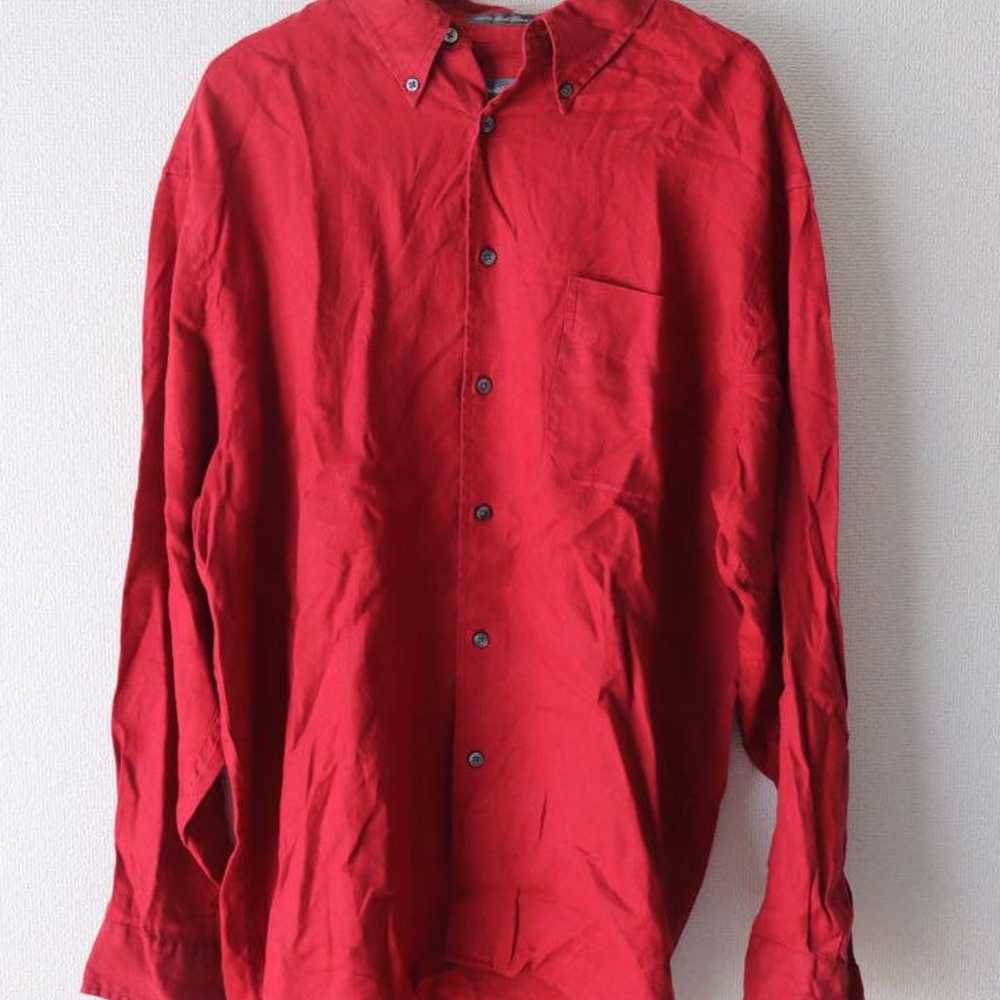 Eddie Bauer Red Linen Shirt. - image 3