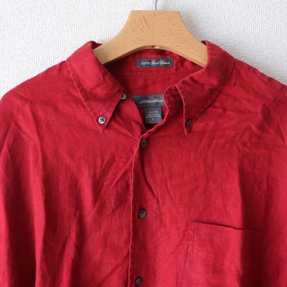 Eddie Bauer Red Linen Shirt. - image 5