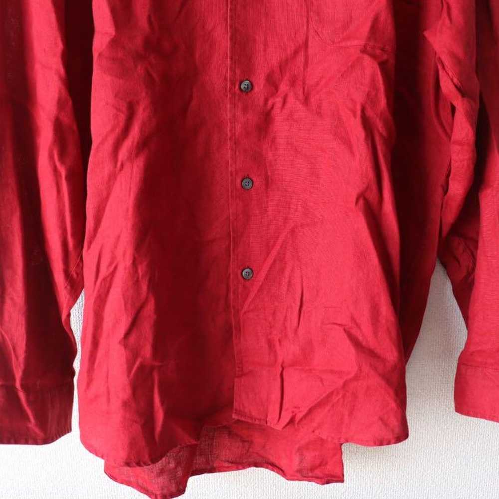 Eddie Bauer Red Linen Shirt. - image 7