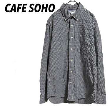 [Cafe Soho] Gingham Check Shirt Long Sleeve Button