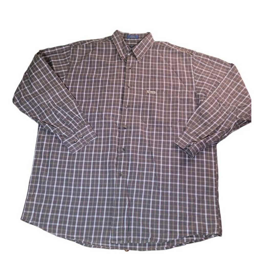 Pendleton Vintage Cotton Men's Button Down Plaid … - image 1