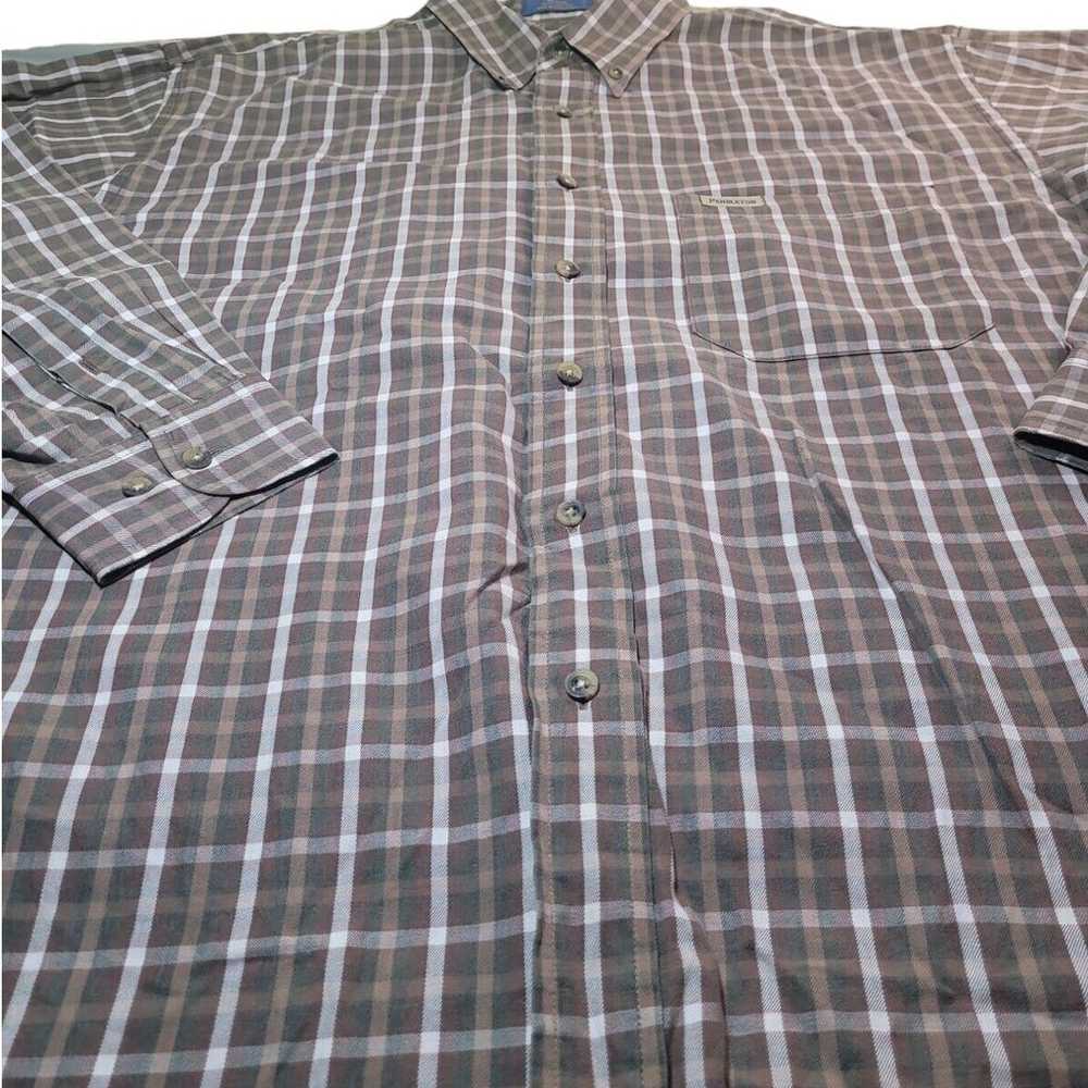 Pendleton Vintage Cotton Men's Button Down Plaid … - image 3