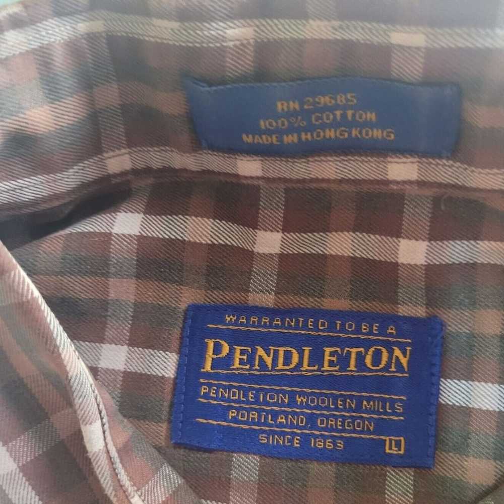 Pendleton Vintage Cotton Men's Button Down Plaid … - image 4