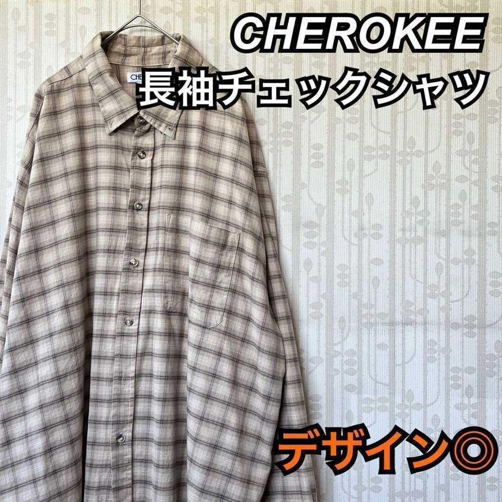 CHEROKEE Cherokee Long Sleeve Checked Shirt Vinta… - image 1