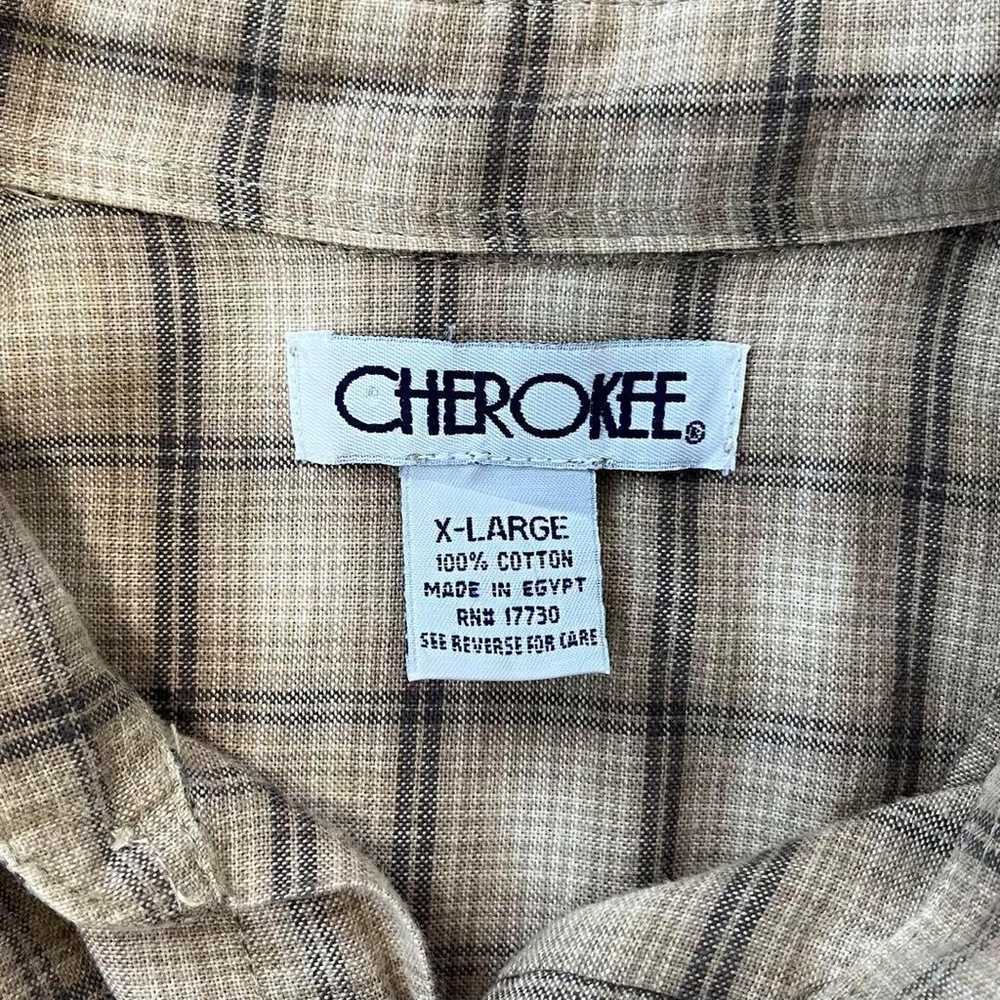 CHEROKEE Cherokee Long Sleeve Checked Shirt Vinta… - image 4