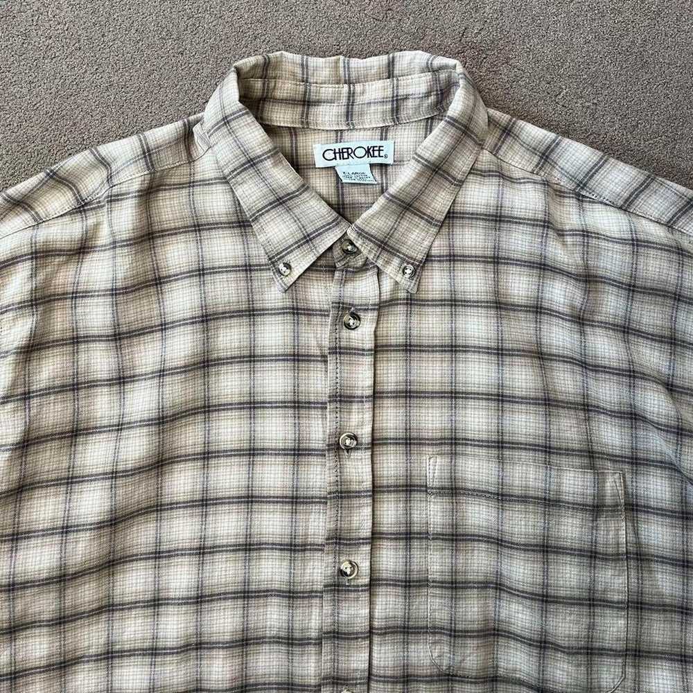 CHEROKEE Cherokee Long Sleeve Checked Shirt Vinta… - image 5