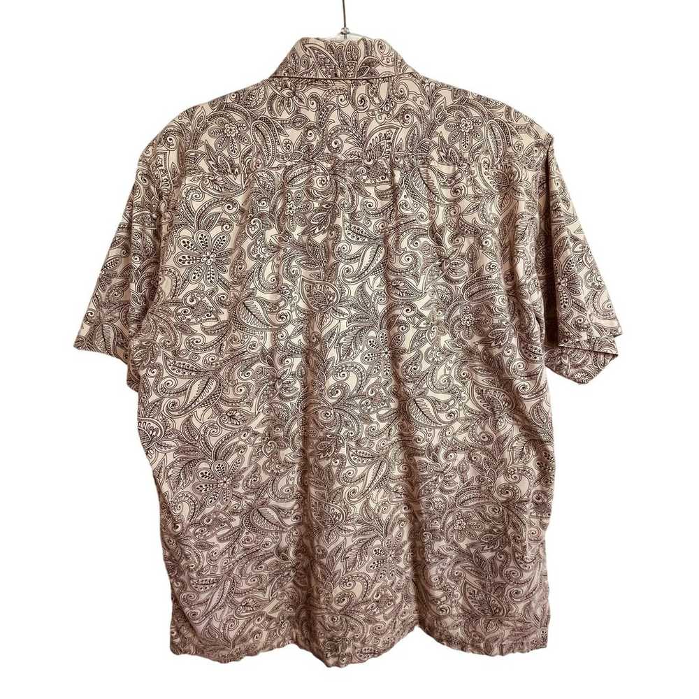 Vintage Robert Graham R&G Shirt Tan Black Paisley… - image 5