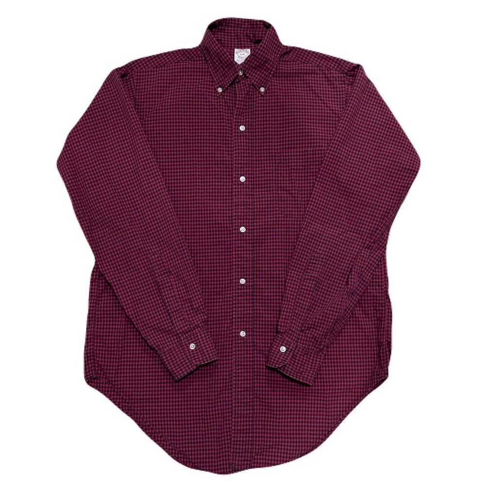 90s Brooks Brothers check pattern button-down shi… - image 4