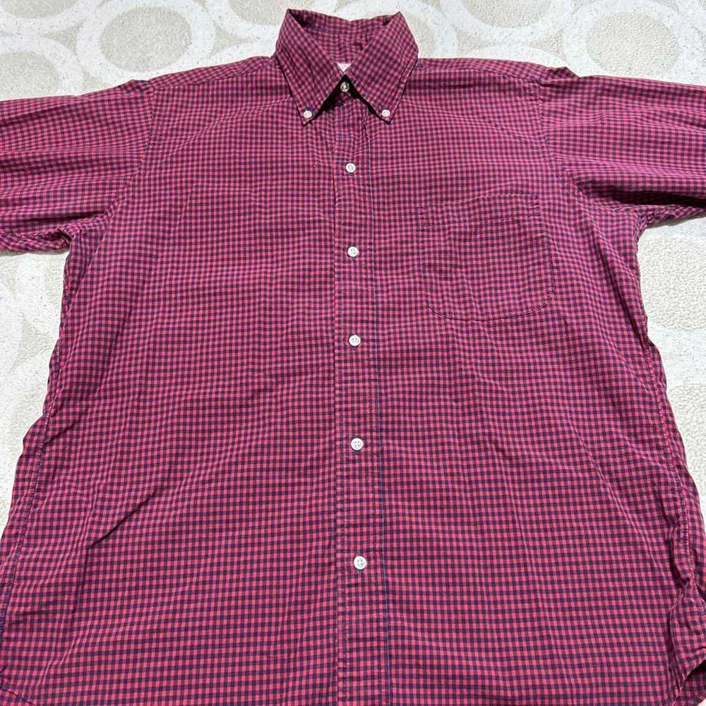 90s Brooks Brothers check pattern button-down shi… - image 5