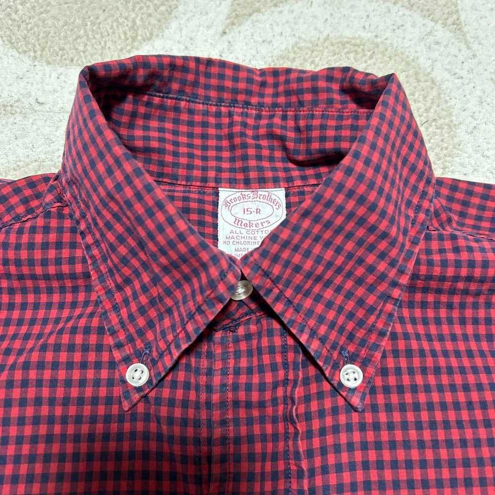 90s Brooks Brothers check pattern button-down shi… - image 7