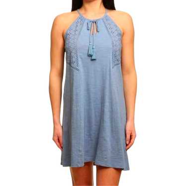 Roxy Women’s Medium Blue Cotton V-Neck Embroidered