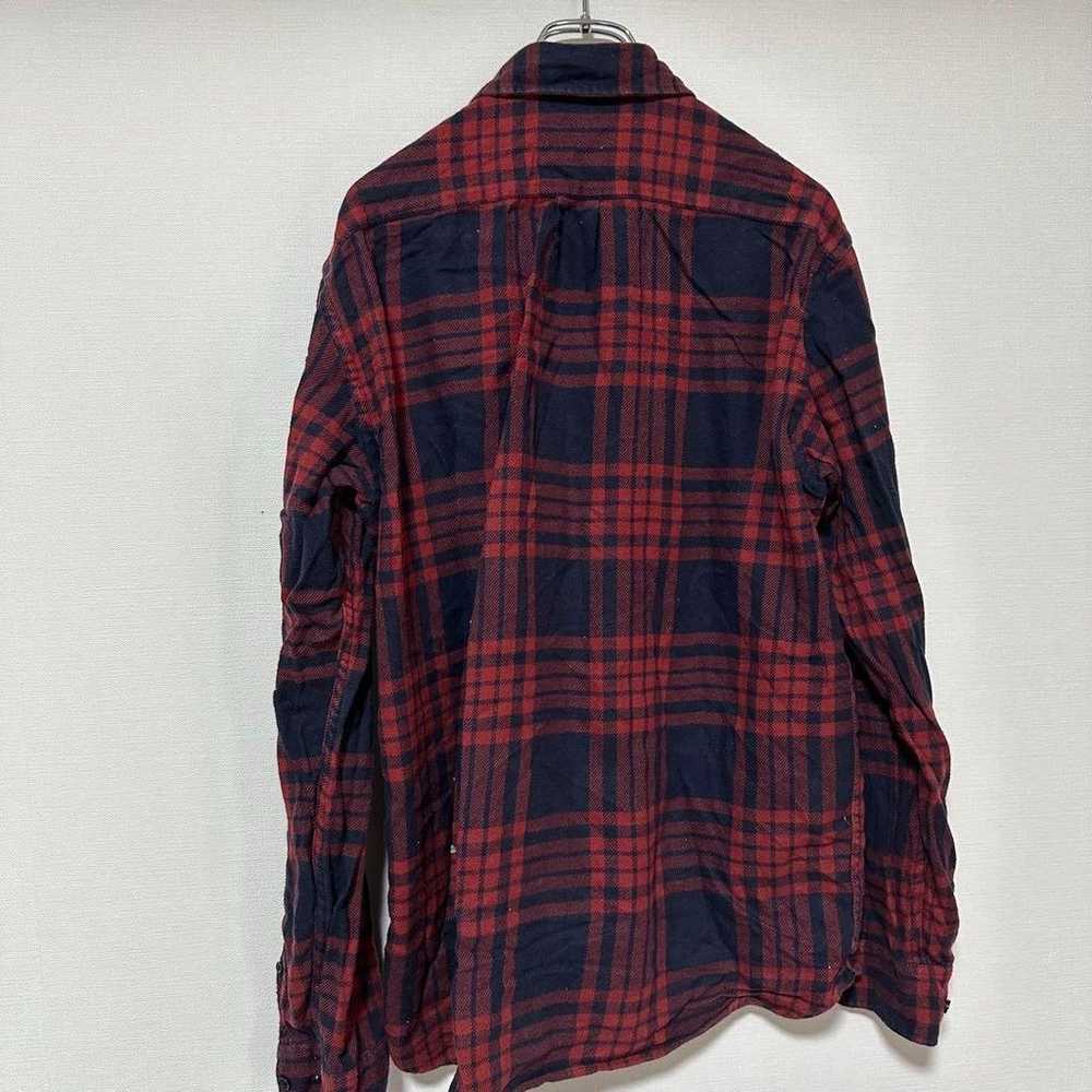 H&M shirt, long sleeve, checkered pattern, red an… - image 7