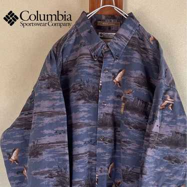 Big size Columbia button-down shirt with River Lod