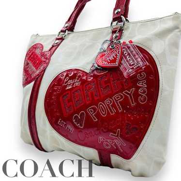 Rare gem ✨️ COACH Poppy Heart Logo Tote Bag in A4 