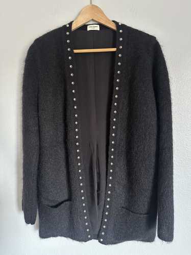 Saint Laurent Paris FW14 studded mohair cardigan